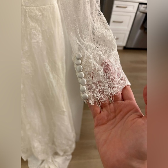 Christina Wu Long Sleeve Lace Bridal Gown #15622 - Picture 8 of 17